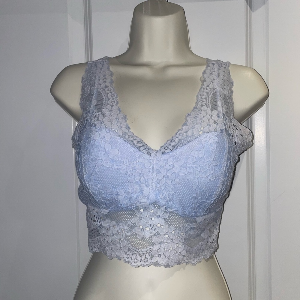 Light Blue Lace Bralette from Italy